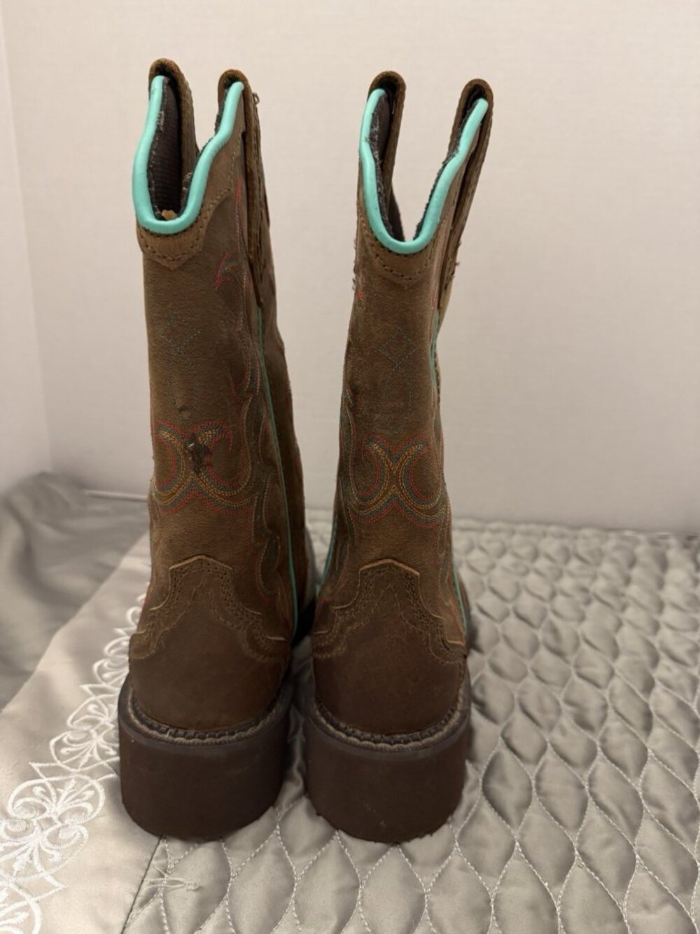Justin Ladies Boots Size 7B Brown - Picture 4 of 7
